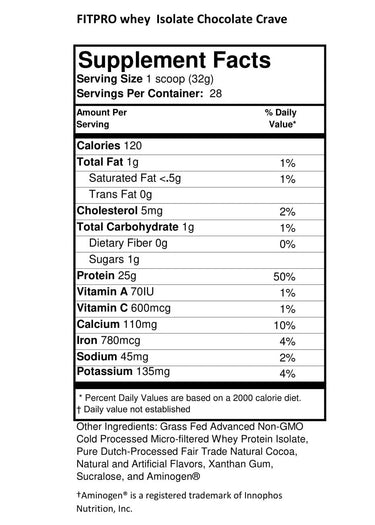 PREMIUM GRASS FED WHEY PROTEIN ISOLATE 2lb